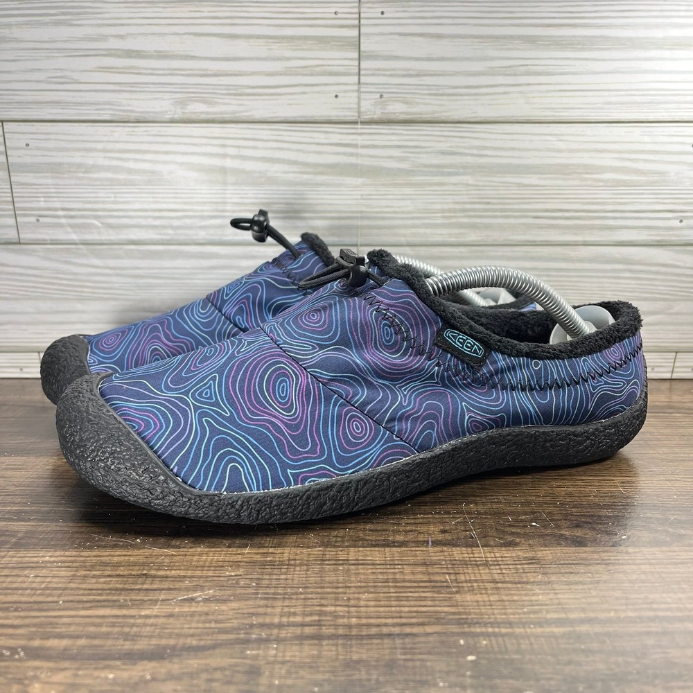 Keen Howser III Slide Topographic Pattern Women's Blue Black Shoes - W 8.5 - Picture 2 of 9